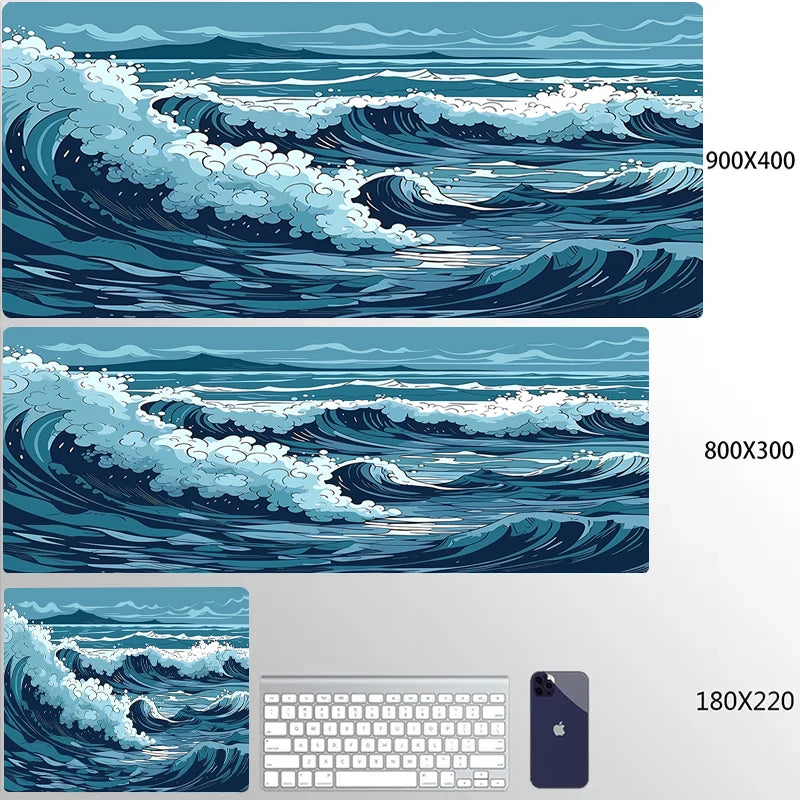 Great Wave XL Gaming Desk Mat – Personalized Art Mouse Pad (XXL HD Mouse Mat)