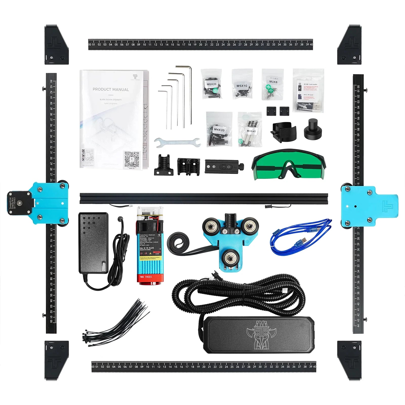 TwoTrees TTS-55 Pro 80W Laser Engraver – WiFi, Offline Control & 445nm Blue Light CNC