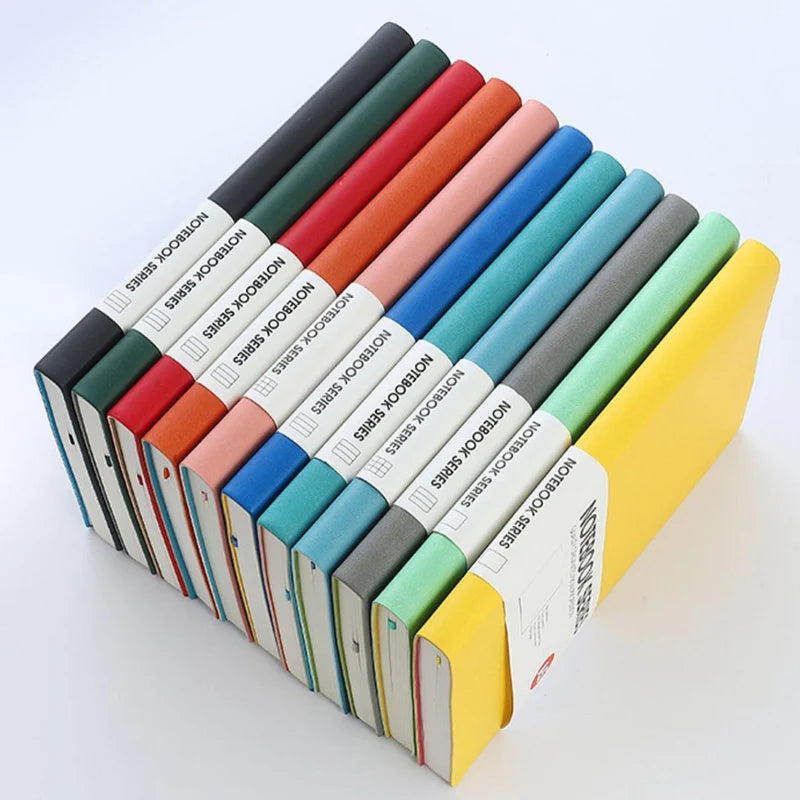 A5/B5 Thickened Notebook,4 Types Inner Pages,132 Sheets/Book,PU Waterproof Cover Diary Agenda Office Student Diary