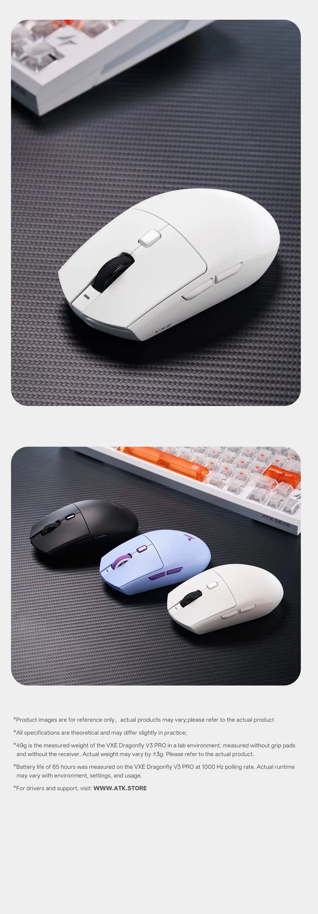 VXE Dragonfly V3 Pro 4-Mode Wireless Gaming Mouse – Ultra-Lightweight
