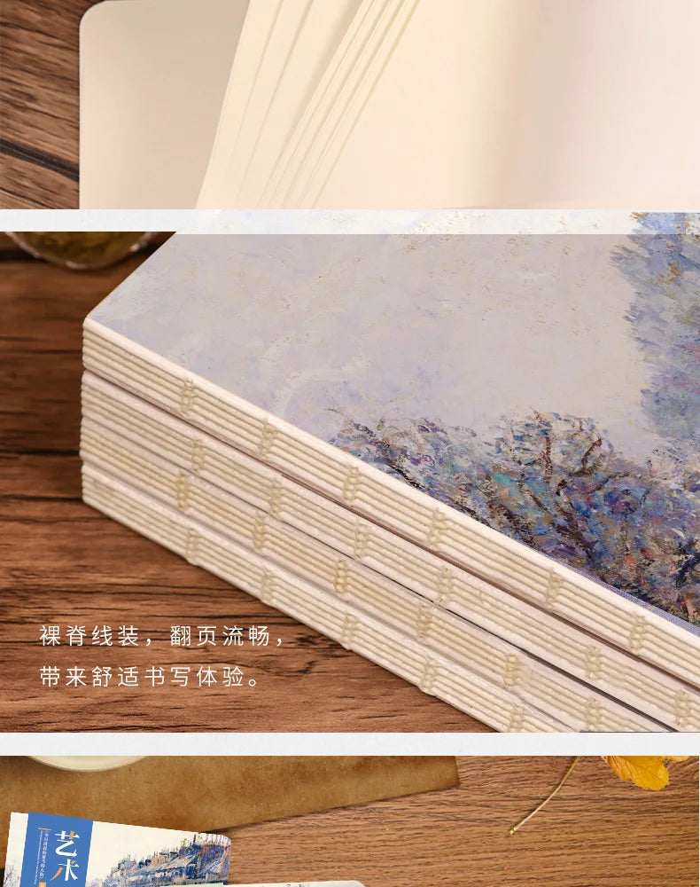 A5 Notebook Ukiyoe & Famous Painting Series Cover,80sheets/Book Writing Diary Recording Life Office Study Note Supplies CS-058