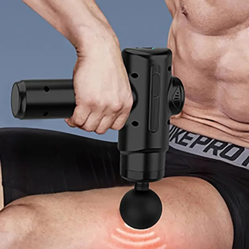 PowerGun Electric Massage Gun – Deep Tissue, 8 Heads for Back, Arms & Legs