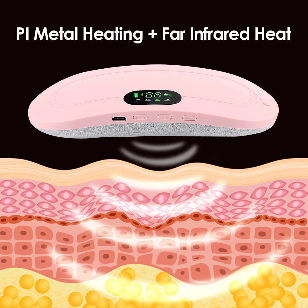 HeatWrap Electric Heating Pad – Menstrual Cramp Massager Belt with Vibration