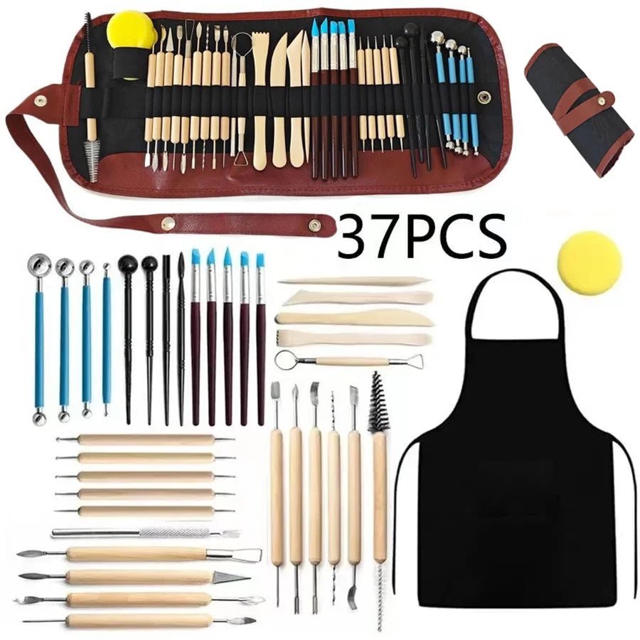 ClayKit Pottery & Clay Sculpting Tools Set – 5 to 61 Pieces with Carry Case