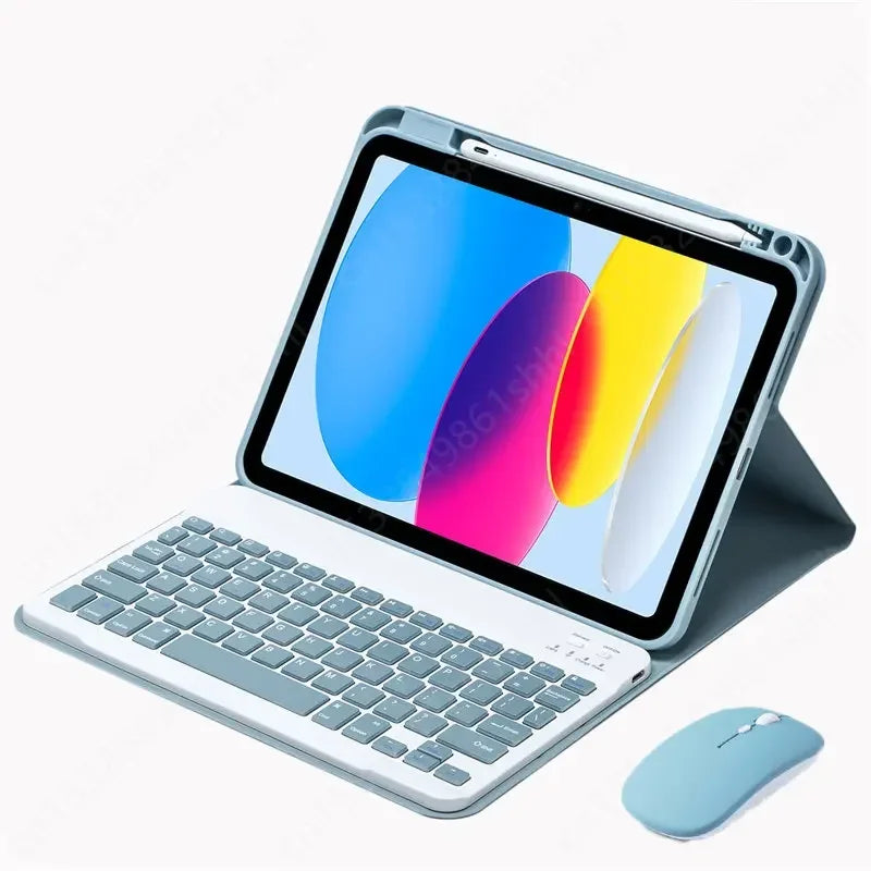 Bluetooth Keyboard Case for iPad – Detachable Leather Cover with Pencil Holder (Multiple Models)