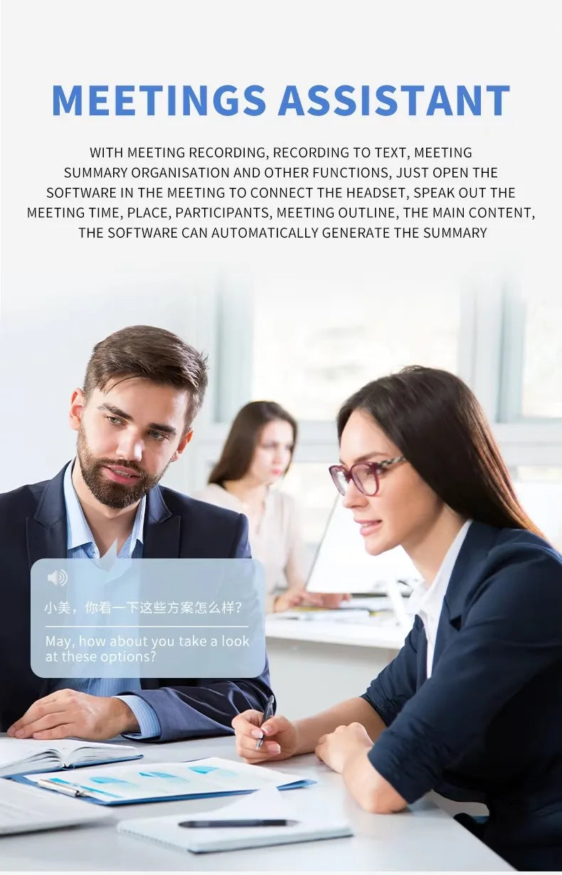 UYUXIO AI Translator Earbuds – 144 Languages Real-Time Translation, OWS Design