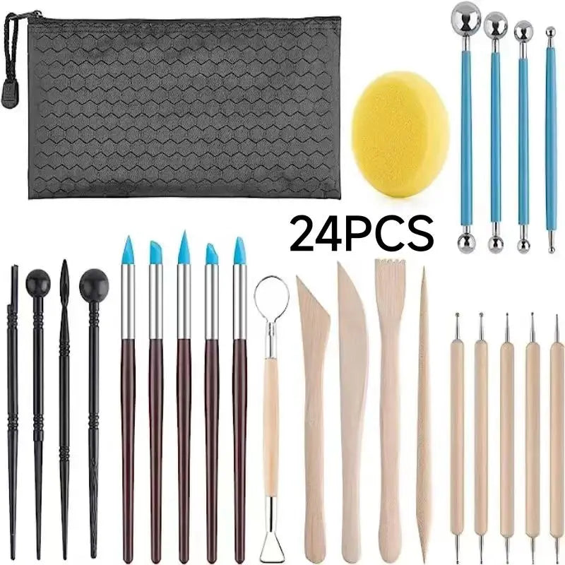 ClayKit Pottery & Clay Sculpting Tools Set – 5 to 61 Pieces with Carry Case