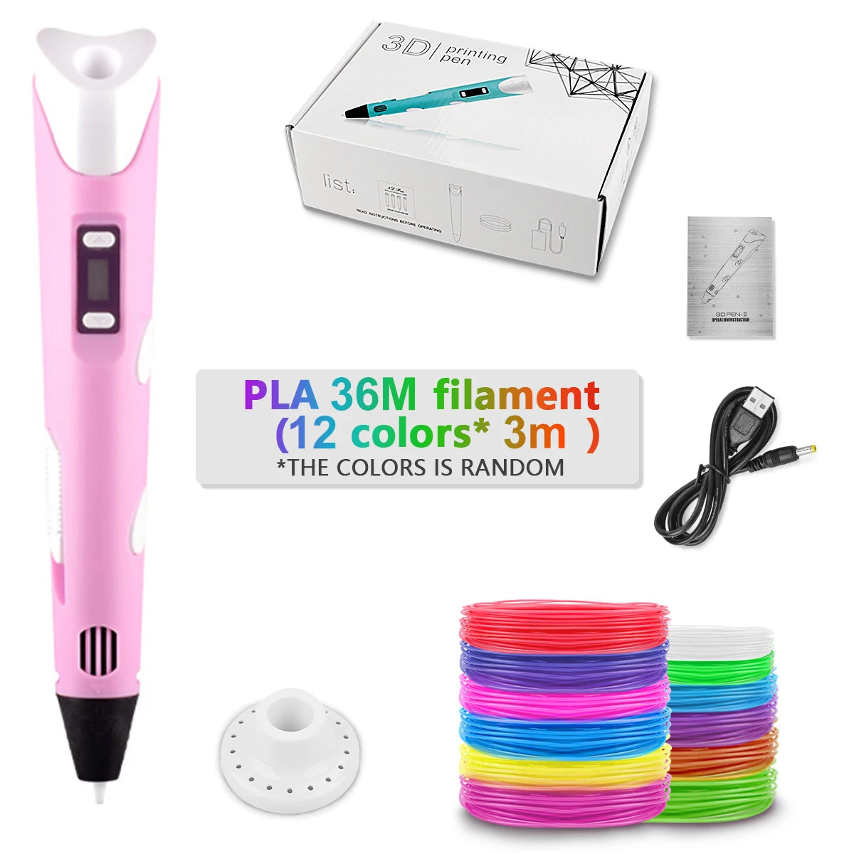 DrawPen 3D Pen for Kids – DIY Drawing Set with PLA Filament, Birthday & Christmas Gift