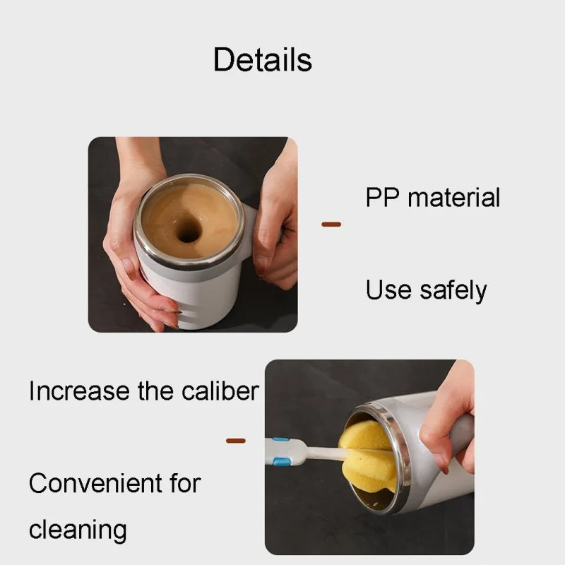 Self-Stirring Coffee Mug – Rechargeable Electric Mixing Cup (No Spoon Needed)