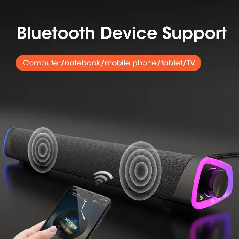 SoundBar 4D Pro – Wireless Bluetooth Speaker with Subwoofer Bass for PC & Laptop