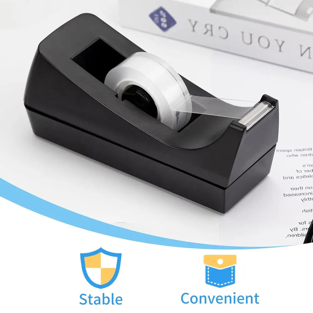 1pc black tape holder, desktop tape holder with non-slip base, suitable for office, home and school (tape not included).