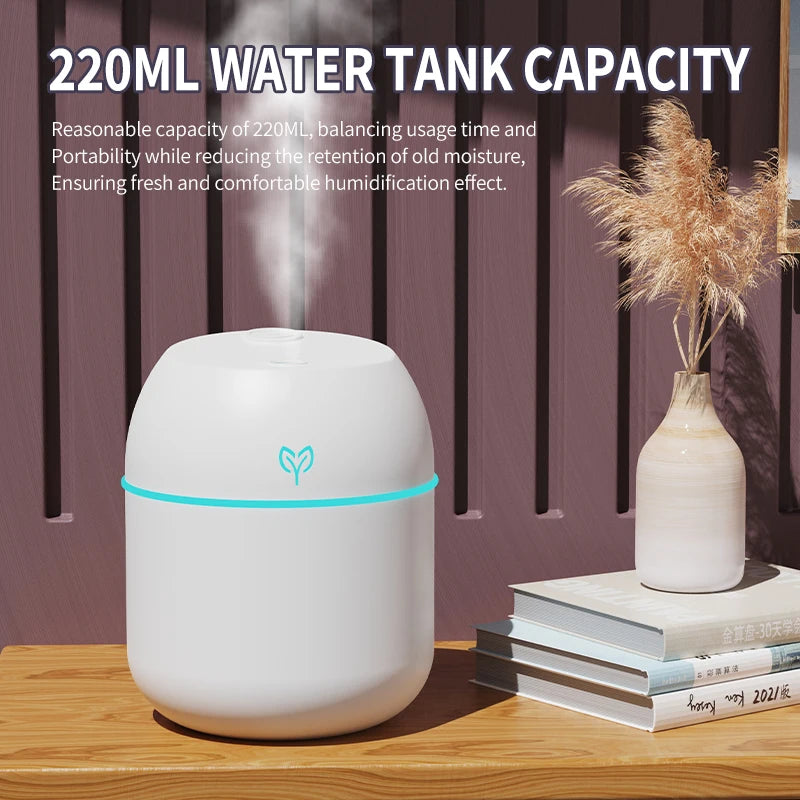 MistMini USB Desktop Air Humidifier – 220ml with Aroma Function