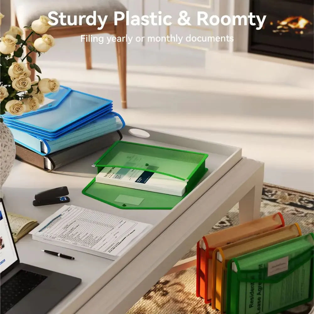 A4 file storage bags & folders, transparent storage and organization bags with labels