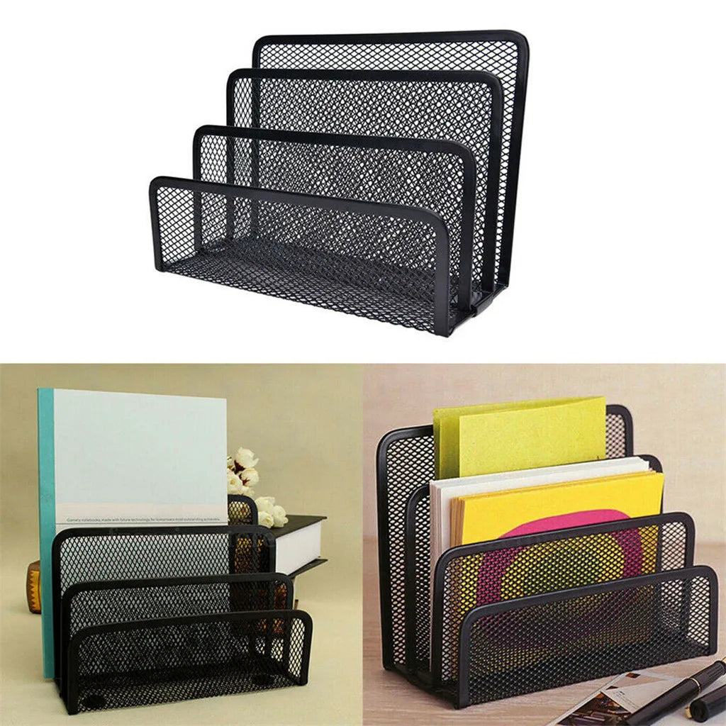 New Office Storage Rack School Supplies Storage File Organizer Letter Sorter Mail Business Document Tray Desk Office File Holder