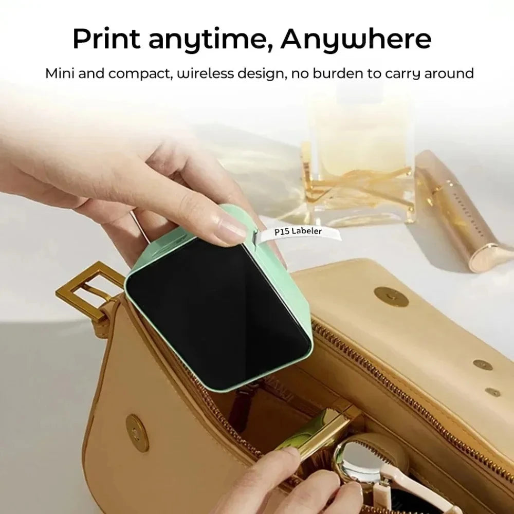 MarkLife P15 Mini Portable Bluetooth Thermal Label Printer – Home & Office Sticker Maker