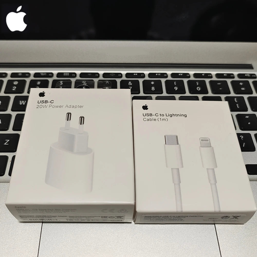 20W USB-C Fast Charger for iPhone 17, 16, 15, 14 – Includes Apple Cable