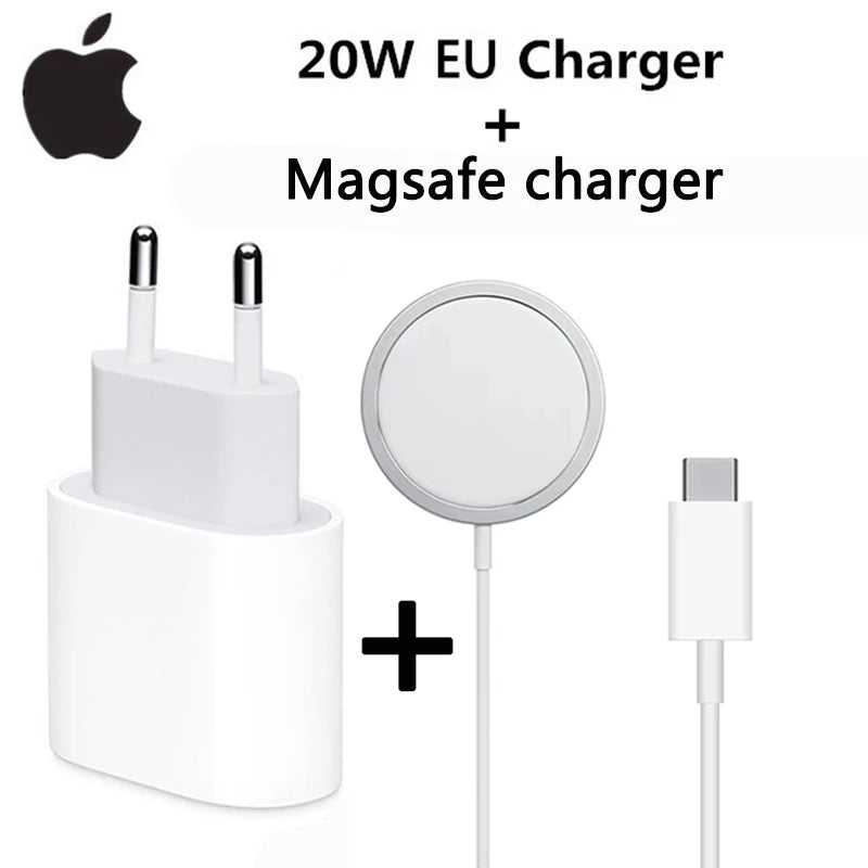 20W USB-C Fast Charger for iPhone 17, 16, 15, 14 – Includes Apple Cable