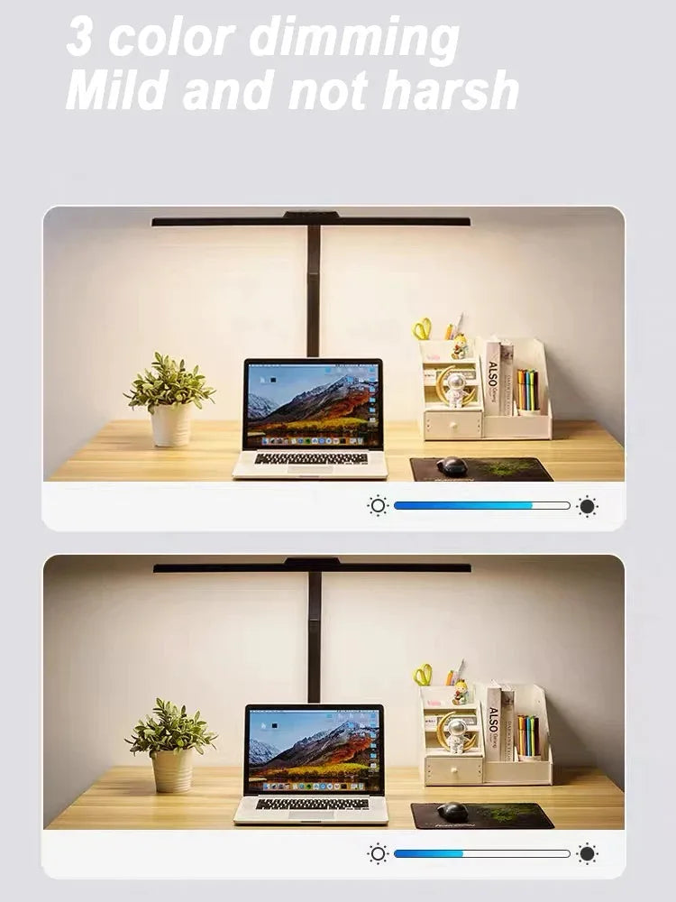 Double Single Head Led Clip Desk Lamp Dimmable Computer Table Lamps Monitor Light Architect Table Lamp for Office Reading Lights