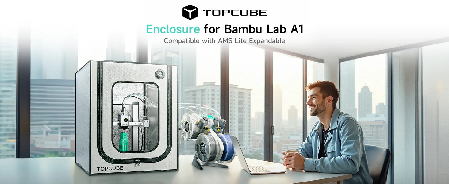 YOOPAI 3D Printer Enclosure for Bambu Lab A1 / A1 Mini – LED, Constant Temp & Fireproof