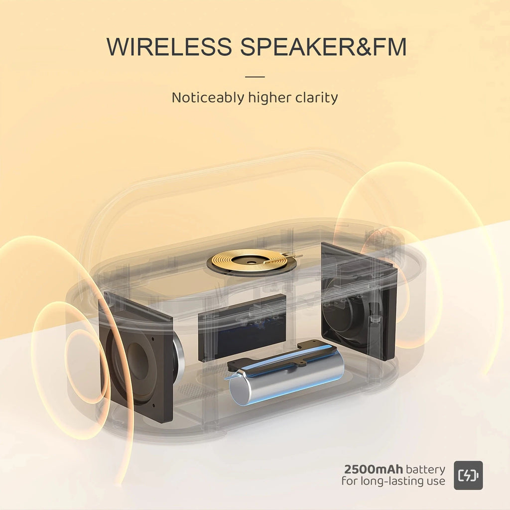 SoundCharge Bluetooth Speaker – Wireless Charger, FM Radio & Dimmable Light