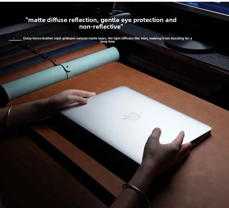 DeskCloud Pro 3-Piece – Waterproof PU Desk Mat + Mouse Pad + Wrist Rest Set