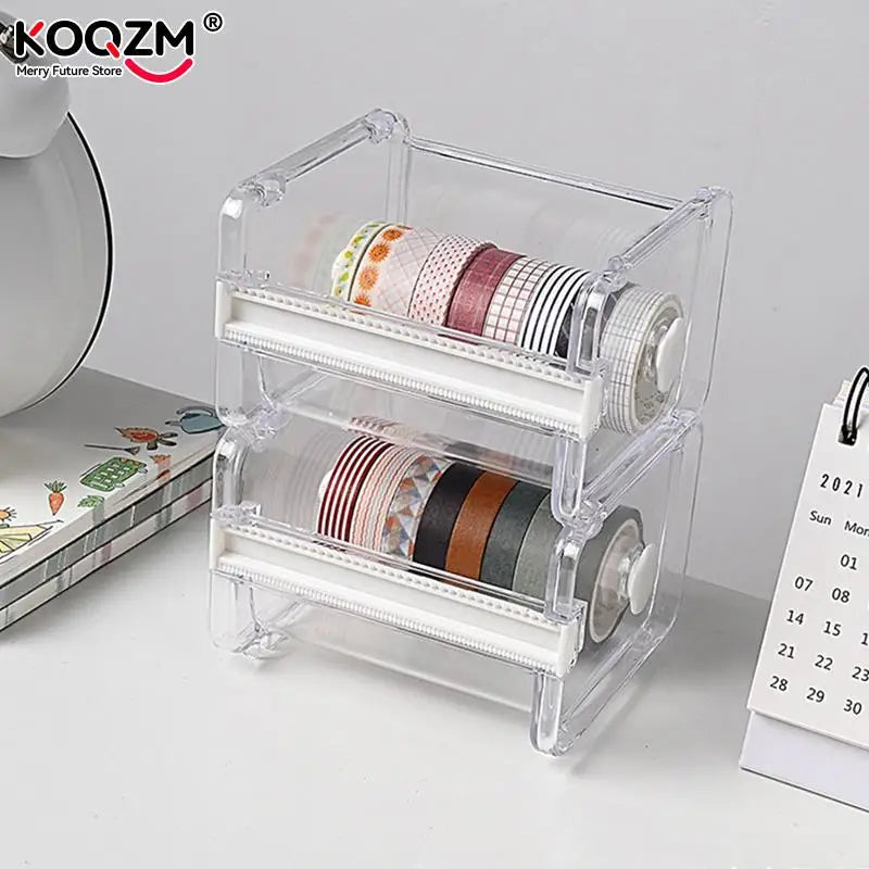 Masking Tape Cutter Washi Tape Storage Organizer Cutter Office Tape Dispenser Organizers Styles