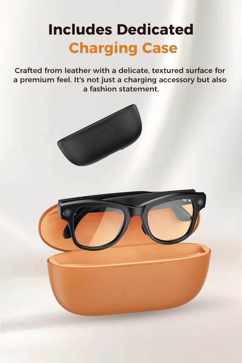 AI Vision Pro Smart Glasses 4K | Translator, Camera & Power Bank