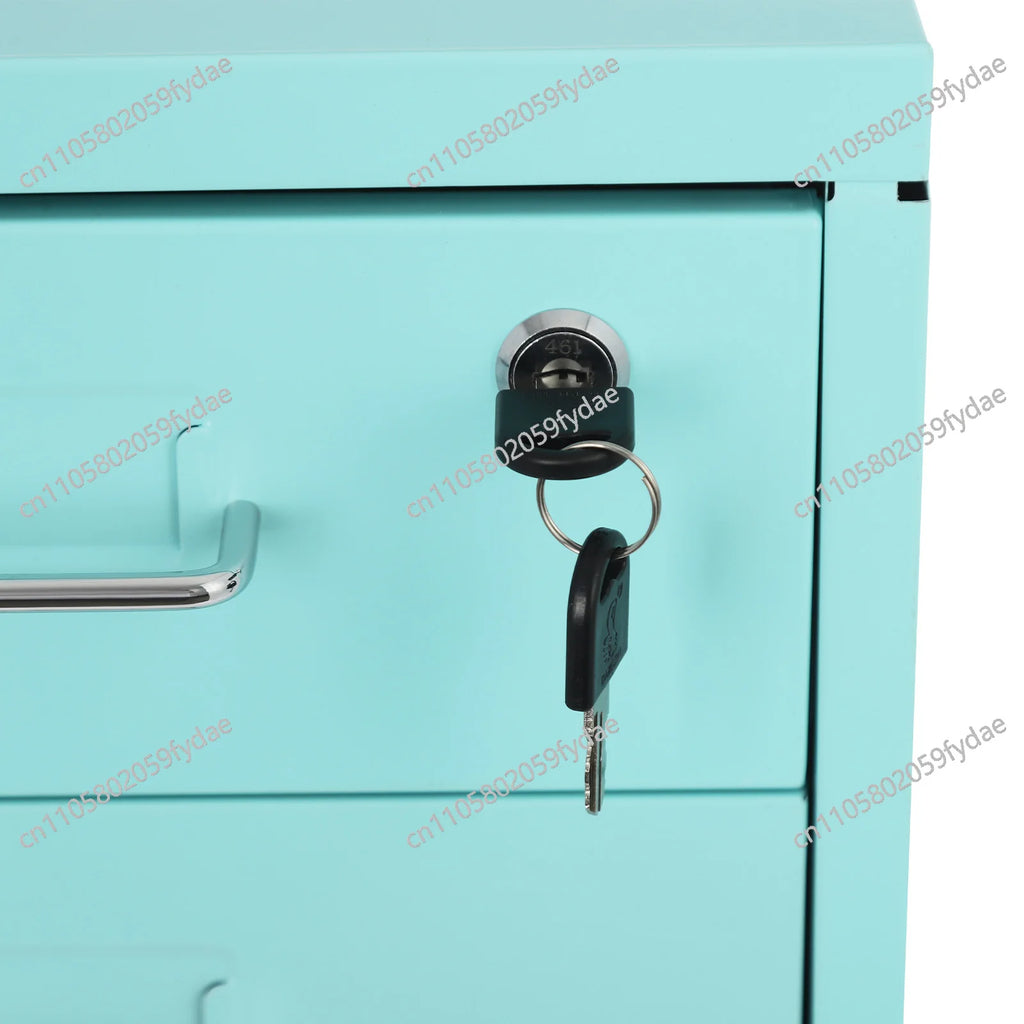 6-Tiers: Vertical File Cabinet,Cold-Rolled Steel Metal File Cabinet  Filing Cabinet Blue in the Office, Study