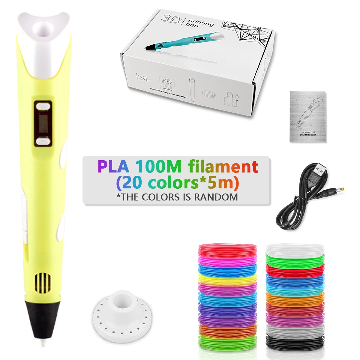 DrawPen 3D Pen for Kids – DIY Drawing Set with PLA Filament, Birthday & Christmas Gift