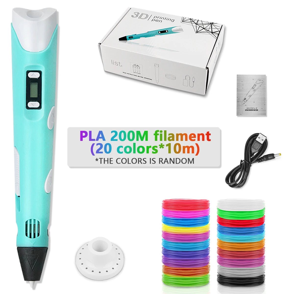 DrawPen 3D Pen for Kids – DIY Drawing Set with PLA Filament, Birthday & Christmas Gift