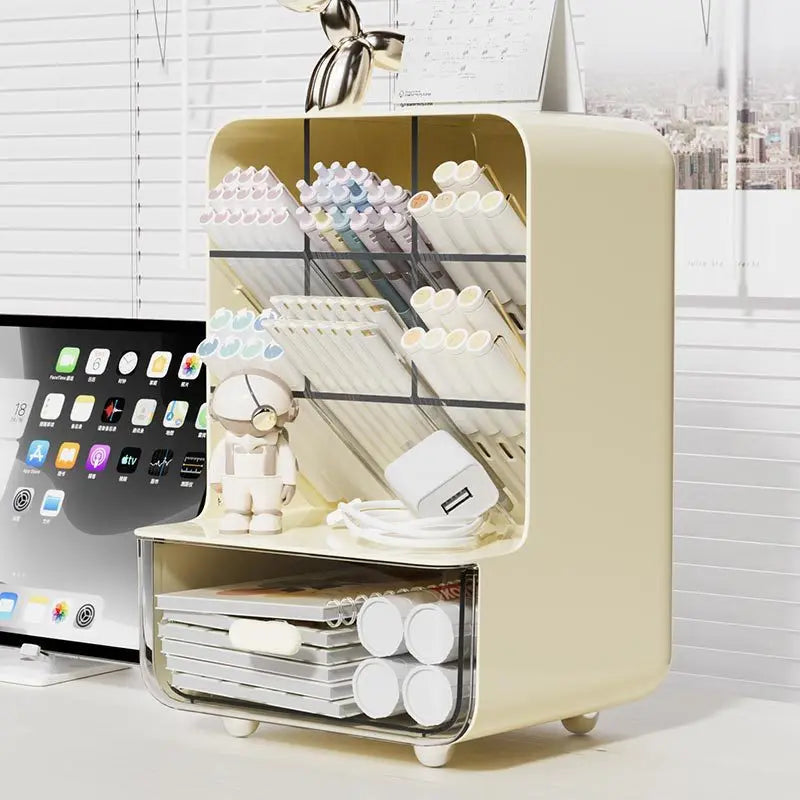 StackDesk Multi-Layer Desk Organiser – Large Capacity Pencil Holder & Storage Box