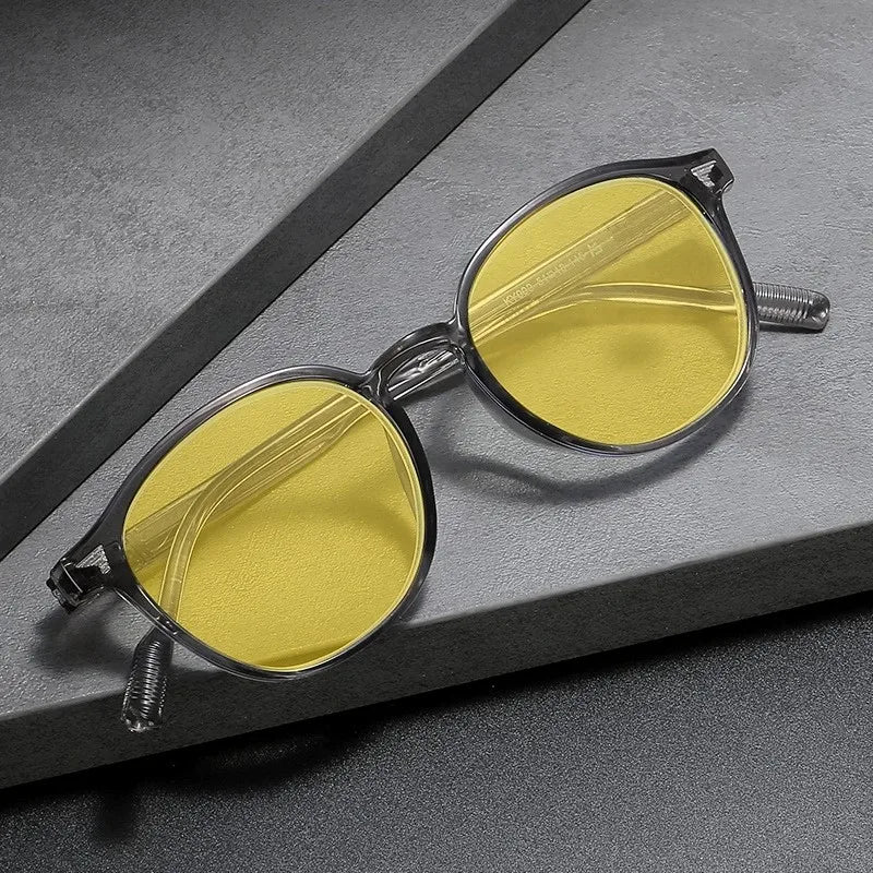 Yellow Blue Light Gaming Glasses – Night Vision Anti-Glare Computer Eyewear for Eye Strain Relief