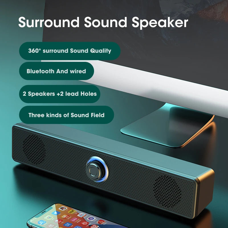 HOMEFISH Computer Desktop High-quality Bluetooth Wired Dual-purpose High-volume Microphone Two-in-one Speaker