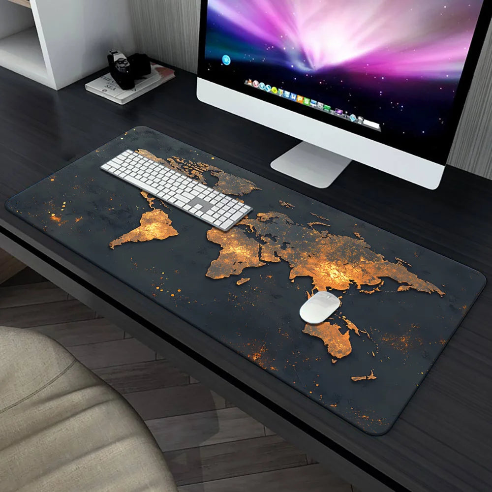 World Explorer XL Gaming Desk Mat – 900x400 Anti-Slip Mouse Pad for PC & Laptop