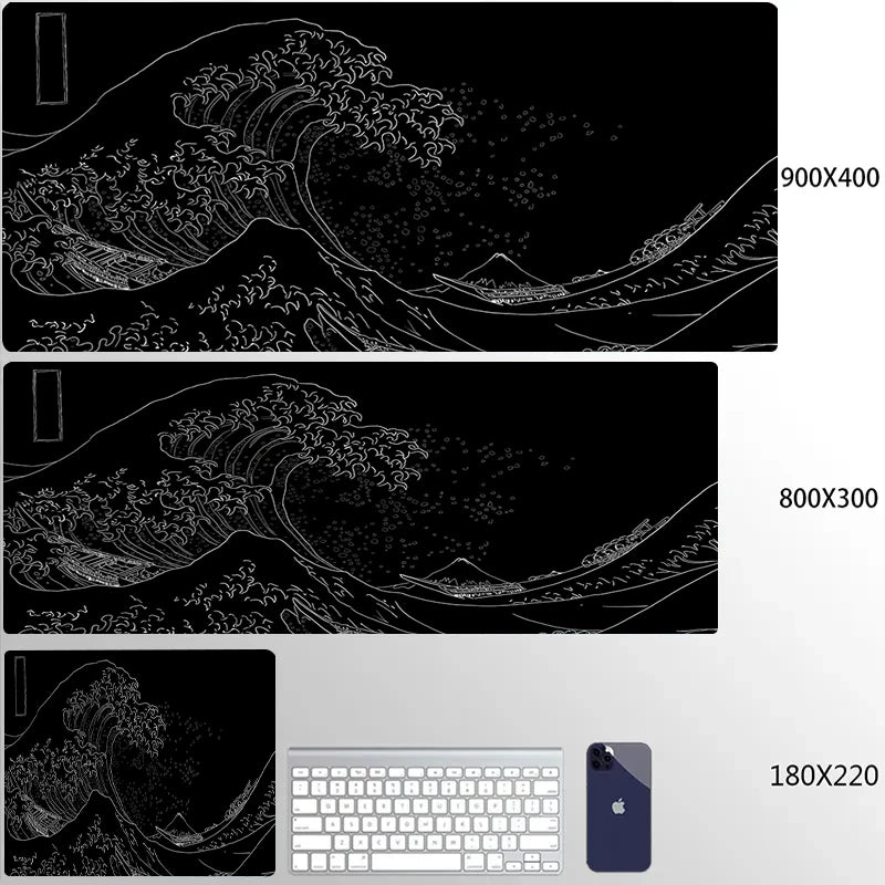 Great Wave XL Gaming Desk Mat – Personalized Art Mouse Pad (XXL HD Mouse Mat)