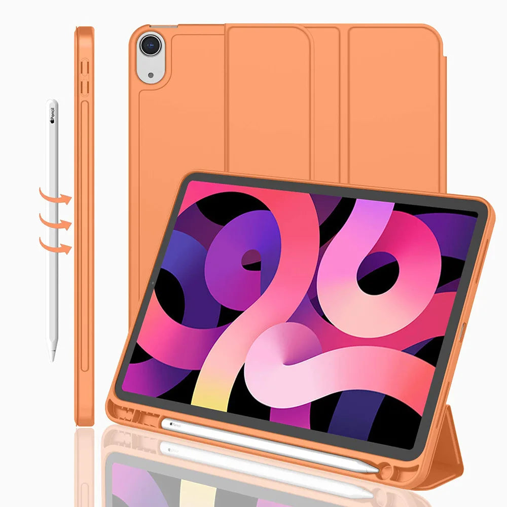 iPad Protective Case – Full-Cover Anti-Drop Silicone Shell with Pen Slot (9.7" & 11")