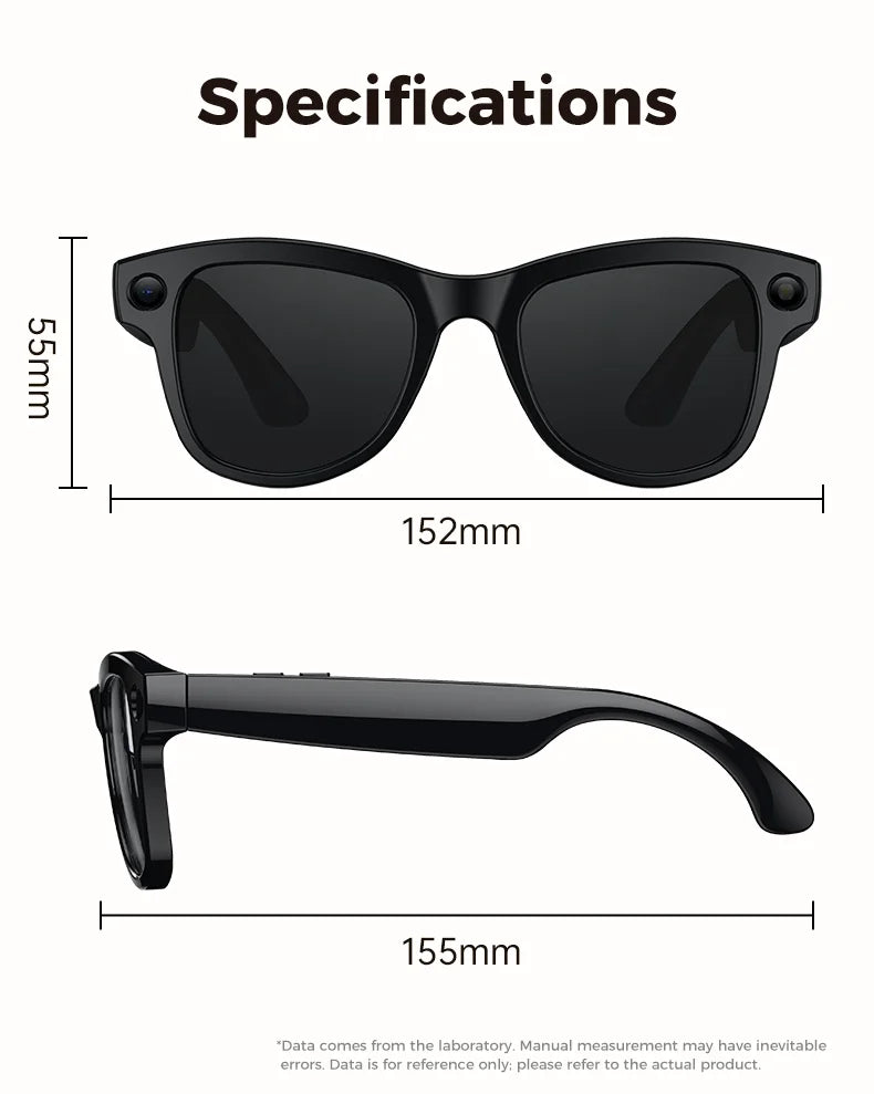 AI Vision Pro Smart Glasses 4K | Translator, Camera & Power Bank