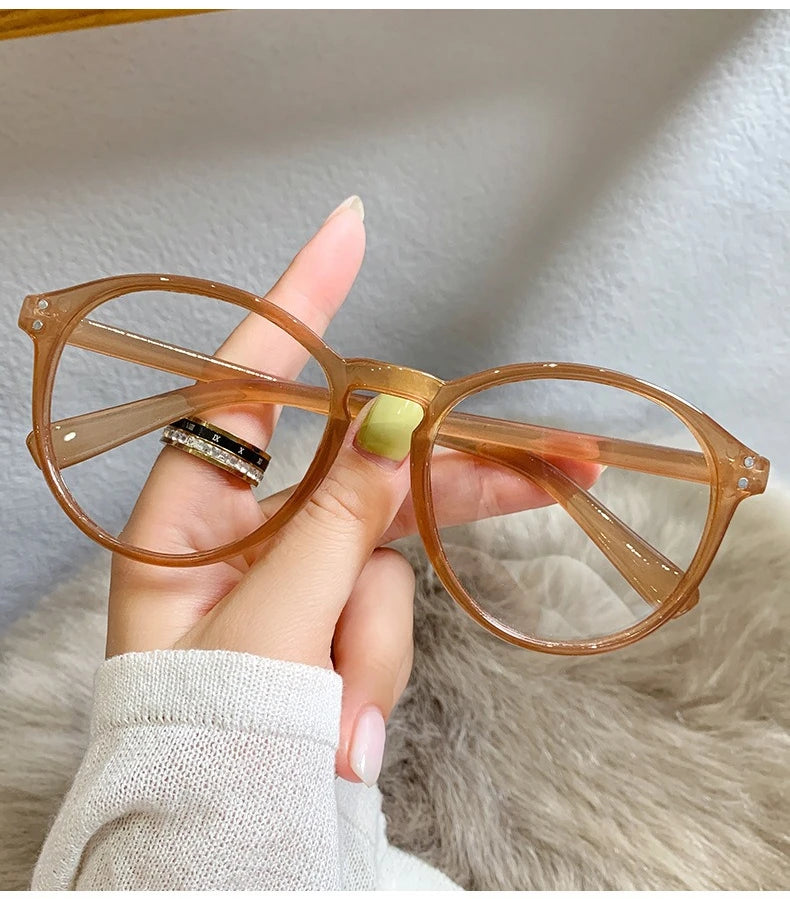Retro Round Blue Light Blocking Glasses – Prescription Ready Myopia Eyewear (0 to -600) | Ultra-Light Unisex Frames