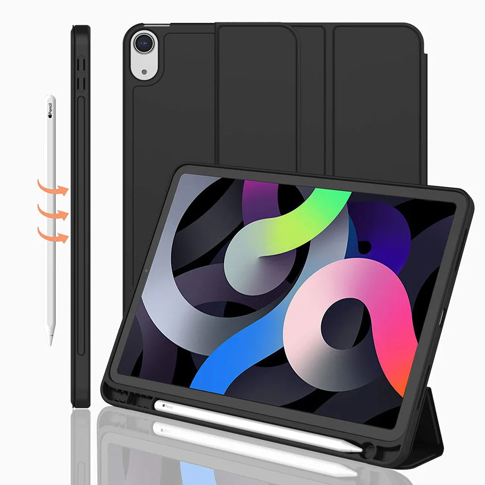 iPad Protective Case – Full-Cover Anti-Drop Silicone Shell with Pen Slot (9.7" & 11")