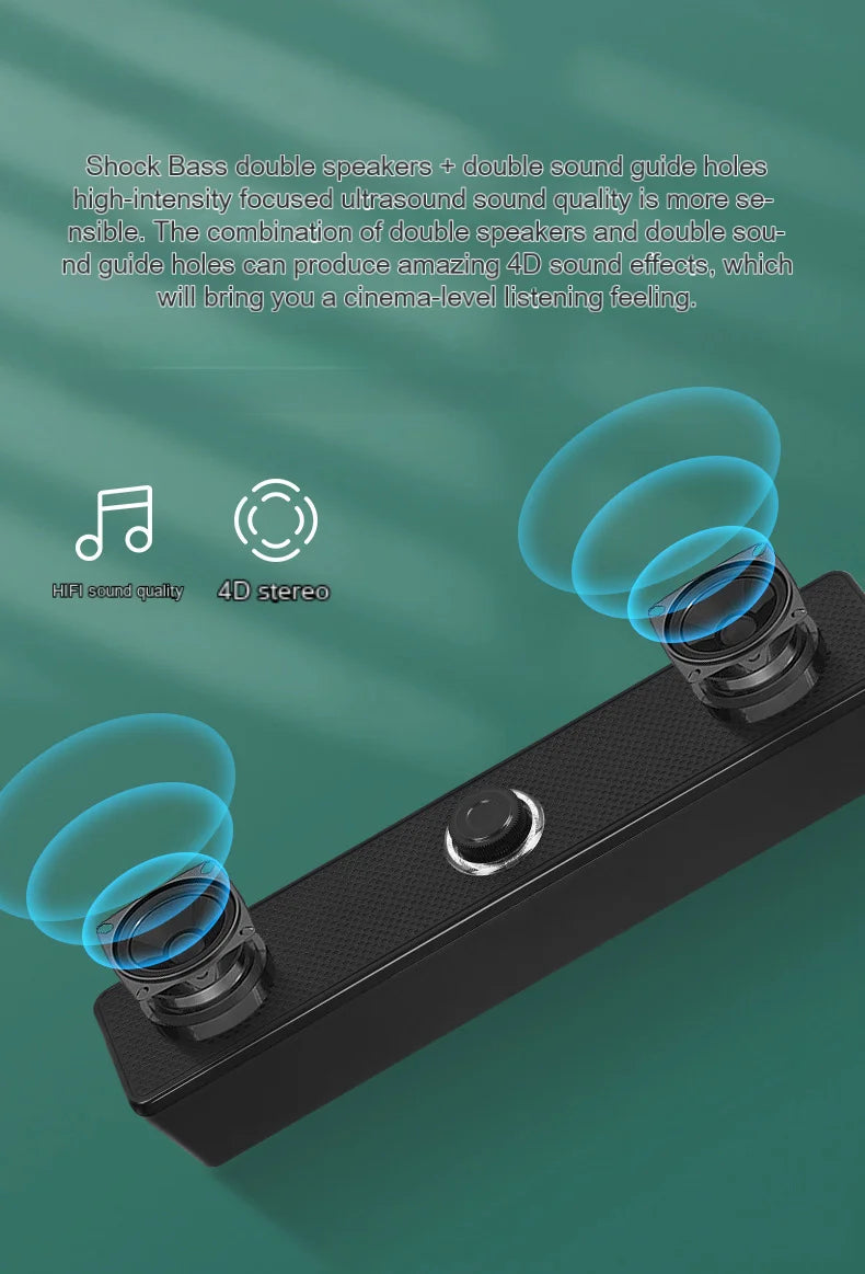 HOMEFISH Computer Desktop High-quality Bluetooth Wired Dual-purpose High-volume Microphone Two-in-one Speaker