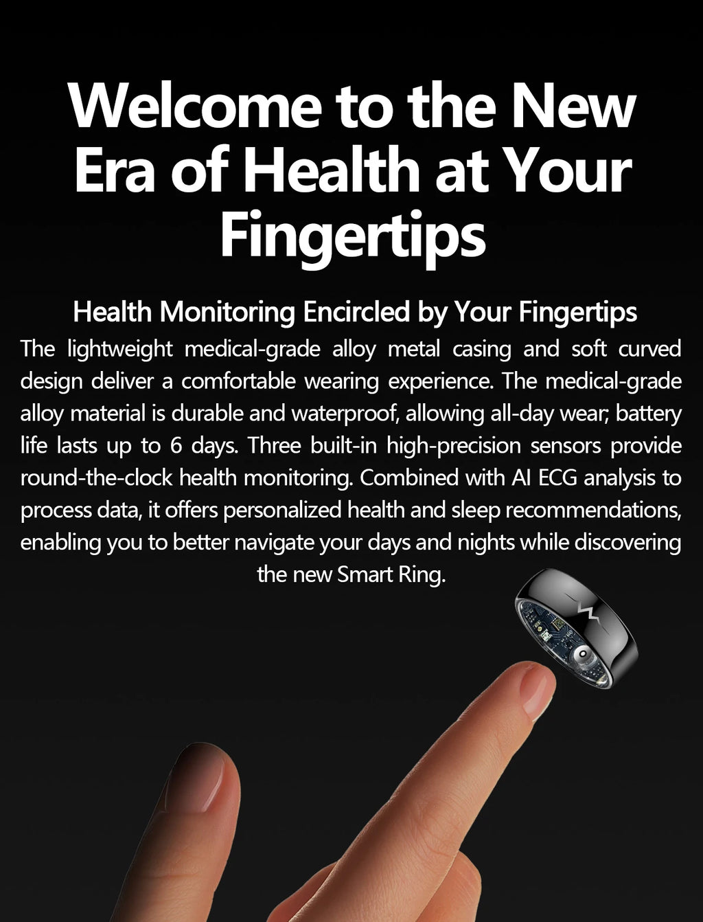 NOYAFA Smart Ring – Heart Rate, Blood Oxygen & Multi-Sport Health Monitor