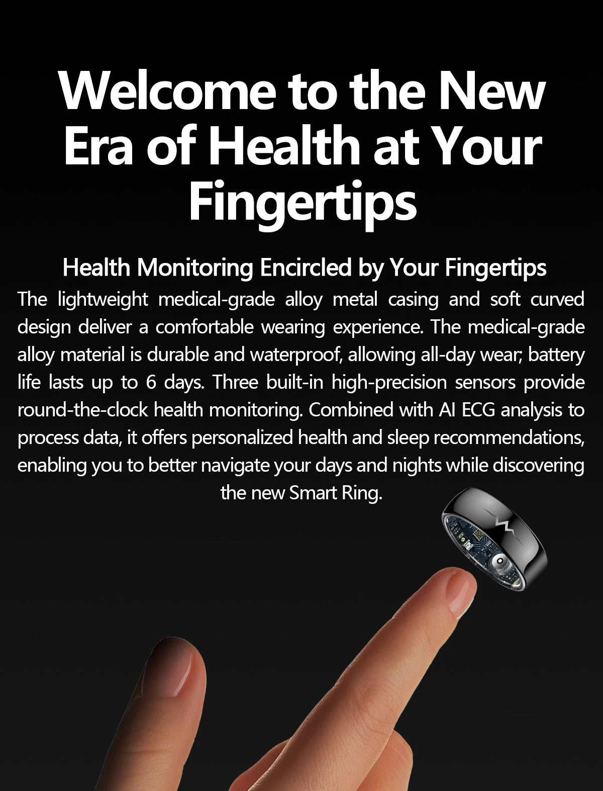 NOYAFA Smart Ring – Heart Rate, Blood Oxygen & Multi-Sport Health Monitor