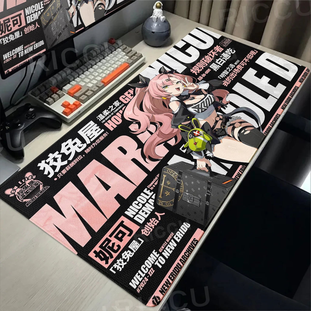 Zenless Zone Zero XXL Gaming Desk Mat – Anime Character Extended Mouse Pad (ZZZ Series)