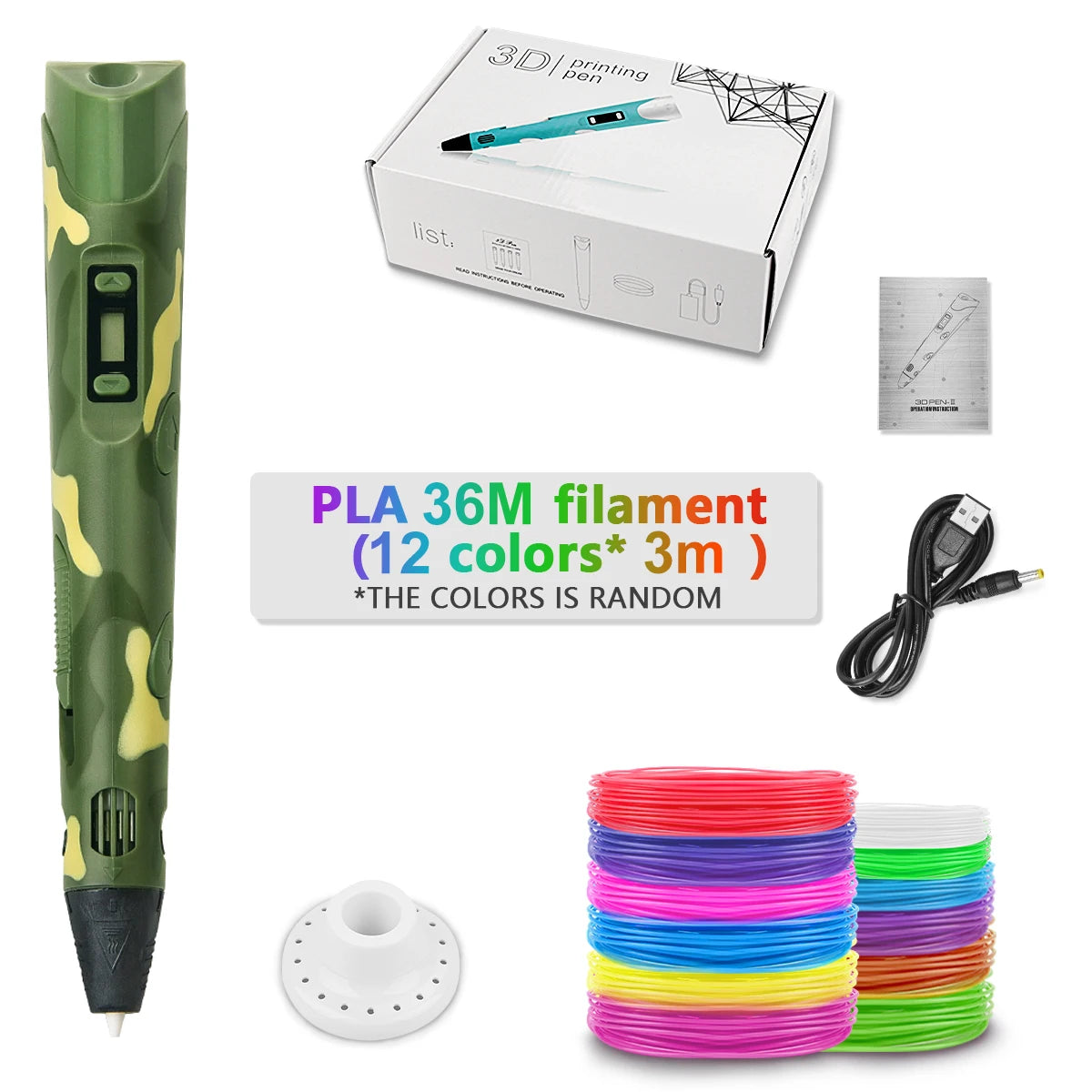 DrawPen 3D Pen for Kids – DIY Drawing Set with PLA Filament, Birthday & Christmas Gift