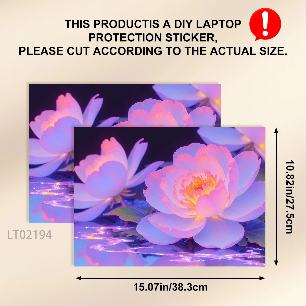 2pcs Creative Botanical Laptop Stickers Hand-Drawn Floral Line Art in Bright Colors, Waterproof Vinyl Decal for Notebook Covers