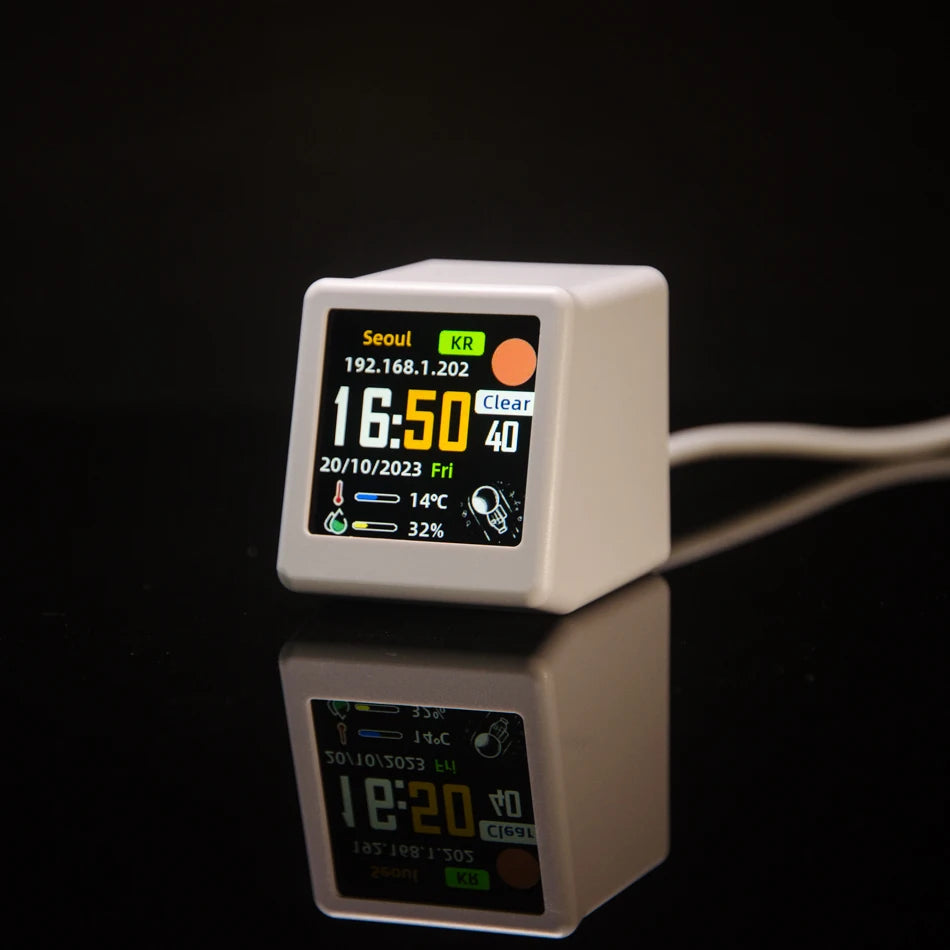 PixelDesk Mini Smart Weather GIF Clock