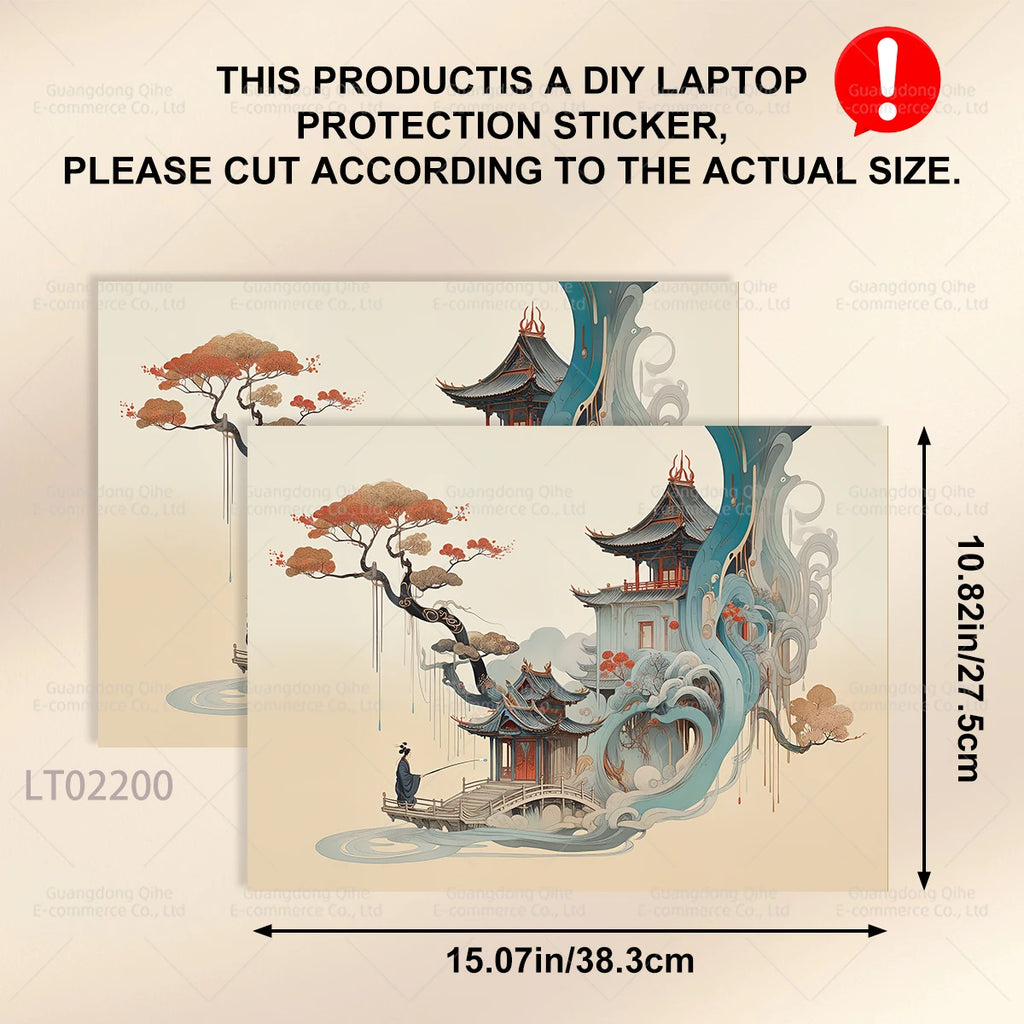 2pcs Creative Botanical Laptop Stickers Hand-Drawn Floral Line Art in Bright Colors, Waterproof Vinyl Decal for Notebook Covers