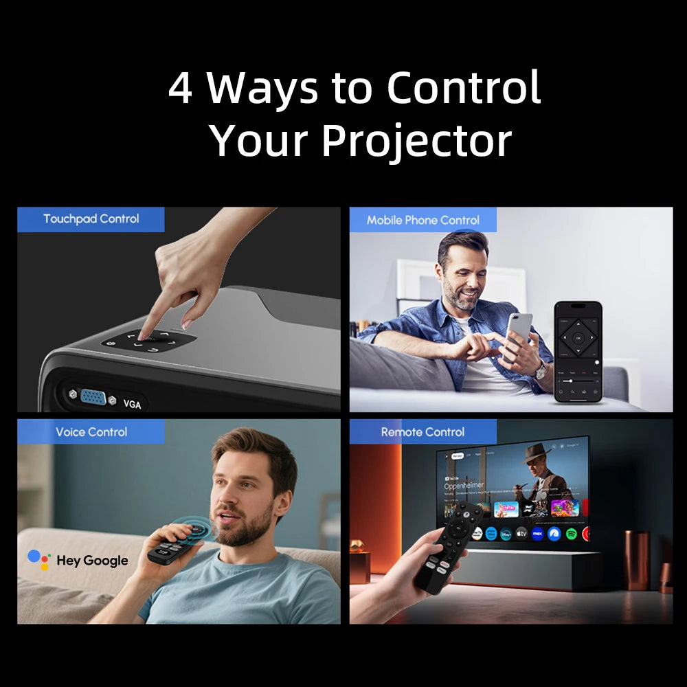 CinemaX A8 Google TV 4K Smart Projector
