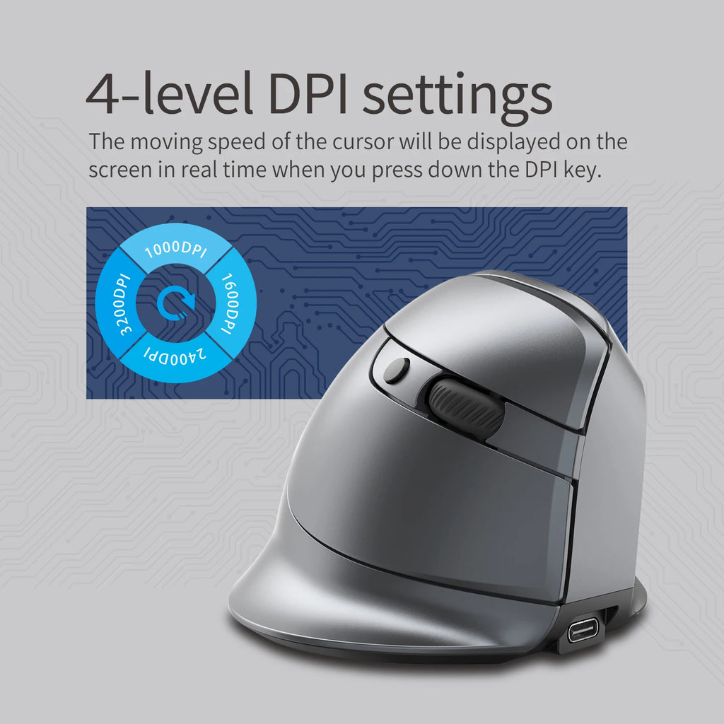 Lefon Trackball Mouse – Bluetooth Ergonomic 2.4G Wireless Rechargeable for PC & Office