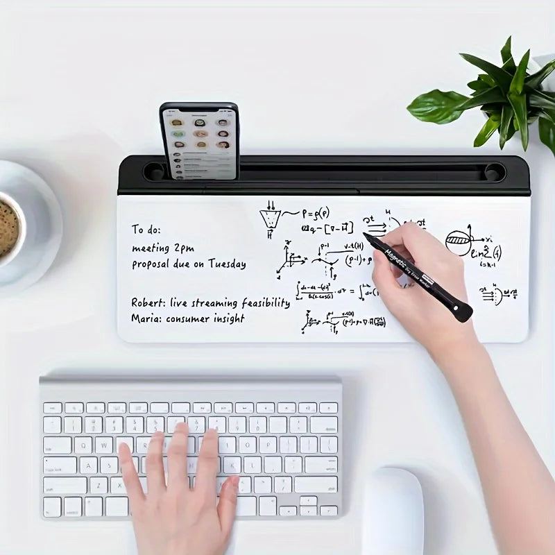 ClearDesk Glass Whiteboard Organizer